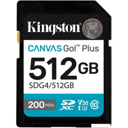 Карта памяти Kingston Canvas Go! Plus SDXC 512GB SDG4/512GB