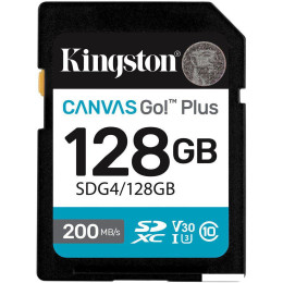Карта памяти Kingston Canvas Go! Plus SDXC 128GB SDG4/128GB