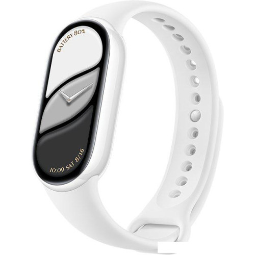 Фитнес-браслет Xiaomi Smart Band 10 M2459B1 (белая керамика, с белым силиконовым ремешком, международная версия)