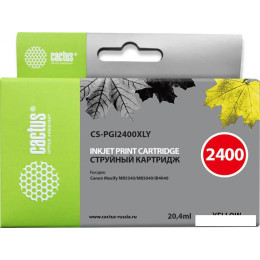 Картридж CACTUS CS-PGI2400XLY (аналог Canon PGI-2400XL Y)