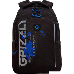 Школьный рюкзак Grizzly RB-452-3f (черный/синий)