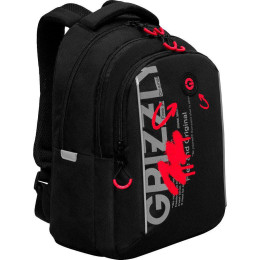 Школьный рюкзак Grizzly RB-452-3f (черный/красный)