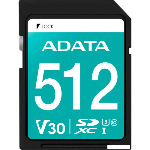 Карта памяти ADATA Premier Pro SDXC 512GB ASDX512GUI3V30S-R
