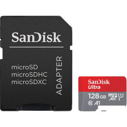 Карта памяти SanDisk Ultra SDSQUAR-128G-GN6MA microSDXC 128GB (с адаптером)