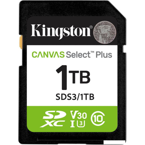 Карта памяти Kingston Canvas Select Plus SDXC 1TB SDS3/1TB