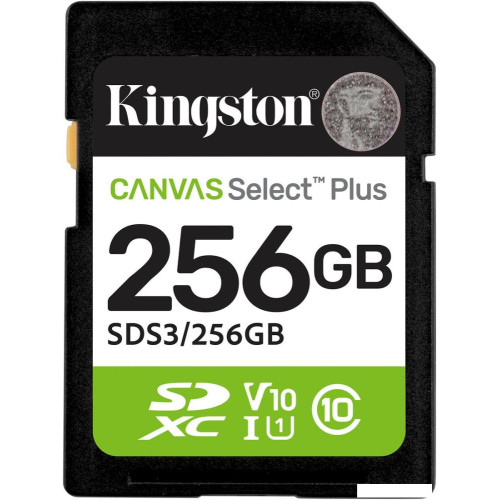 Карта памяти Kingston Canvas Select Plus SDXC 256GB SDS3/256GB