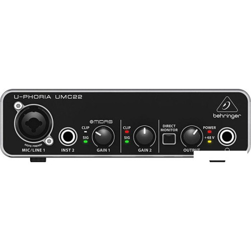 Аудиоинтерфейс BEHRINGER U-Phoria UMC22