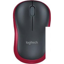 Мышь Logitech M185 (черный/красный)