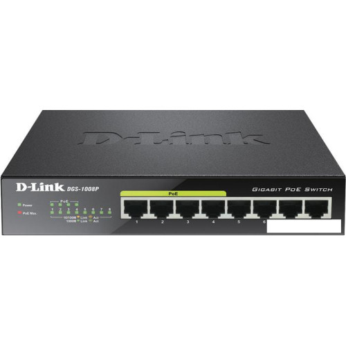 Коммутатор D-Link DGS-1008P/D1A