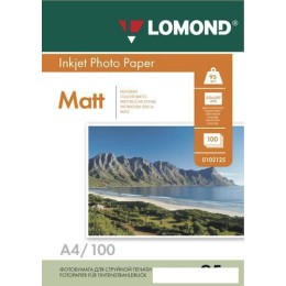 Фотобумага Lomond матовая односторонняя A4 95 г/кв.м. 100 листов (0102125)