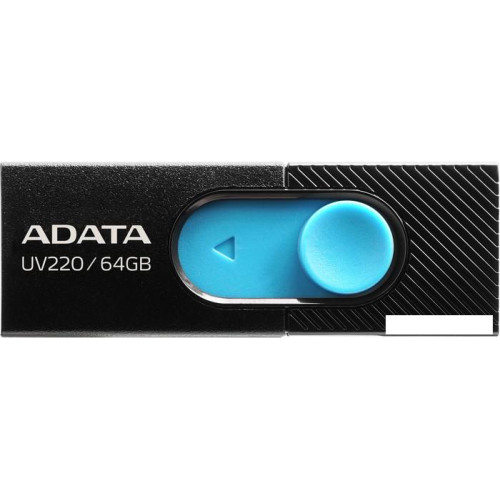 USB Flash A-Data UV220 64GB (черный/голубой)