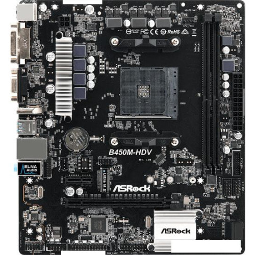 Материнская плата ASRock B450M-HDV