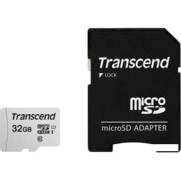 Карта памяти Transcend microSDHC 300S 32GB + адаптер