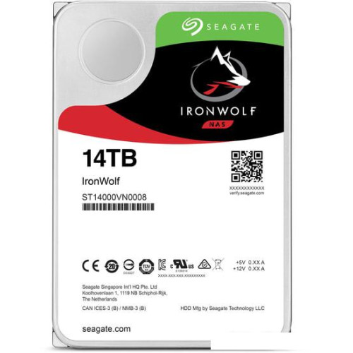 Жесткий диск Seagate IronWolf 14TB ST14000VN0008