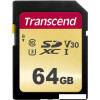 Карта памяти Transcend SDXC 500S 64GB