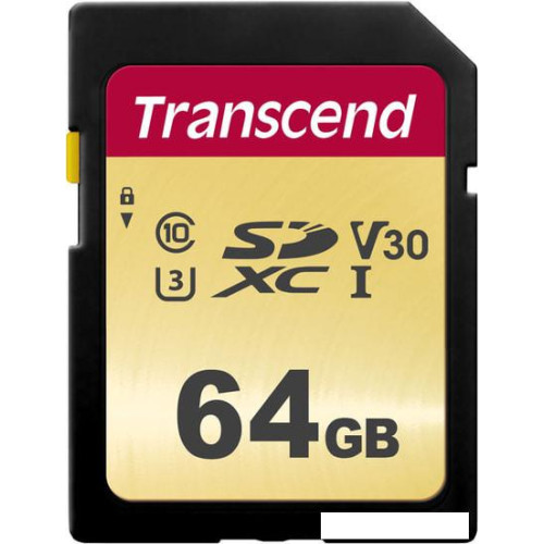 Карта памяти Transcend SDXC 500S 64GB