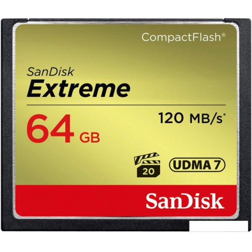 Карта памяти SanDisk Extreme CompactFlash 64GB [SDCFXSB-064G-G46]