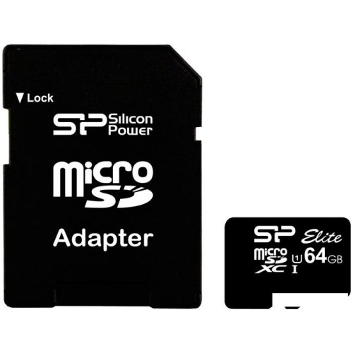 Карта памяти Silicon-Power microSDXC Elite UHS-1 (Class 10) 64 GB (SP064GBSTXBU1V10-SP)