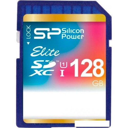Карта памяти Silicon-Power SDXC Elite UHS-1 (Class 10) 128 GB (SP128GBSDXAU1V10)