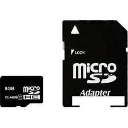 Карта памяти Smart Buy microSDHC (Class 10) 8 Гб + SD адаптер (SB8GBSDCL10-01)