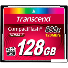 Карта памяти Transcend 800x CompactFlash Premium 128GB (TS128GCF800)