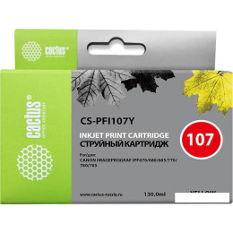 Картридж CACTUS CS-PFI107Y (аналог Canon PFI-107Y)