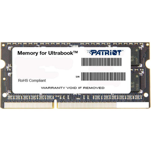 Оперативная память Patriot Memory for Ultrabook 4GB DDR3 SO-DIMM PC3-12800 (PSD34G1600L81S)