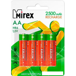 Аккумуляторы Mirex AA 2500mAh 4 шт HR6-25-E4