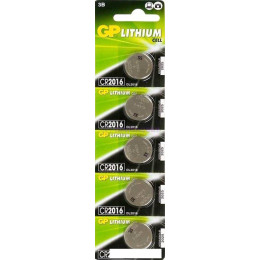 Батарейки GP Lithium CR2016 5 шт.