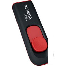 USB Flash A-Data C008 Black+Red 64 Гб (AC008-64G-RKD)