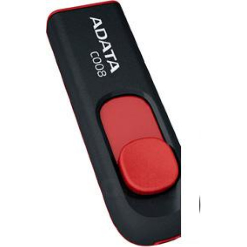 USB Flash A-Data C008 Black+Red 64 Гб (AC008-64G-RKD)