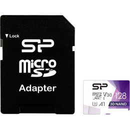 Карта памяти Silicon-Power Superior Pro microSDXC SP128GBSTXDU3V20AB 128GB + адаптер