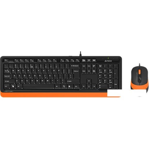 Клавиатура + мышь A4Tech Fstyler F1010 (черный/оранжевый)