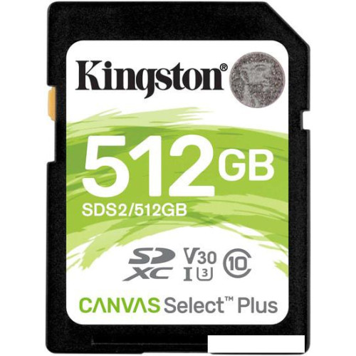 Карта памяти Kingston Canvas Select Plus SDXC 512GB