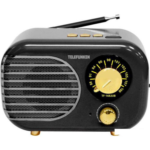 Радиоприемник TELEFUNKEN TF-1682UB (черный/золотистый)