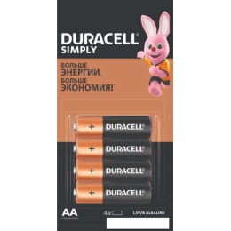 Батарейки DURACELL Simply AA LR6 4 шт.